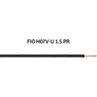 Rigid wire H07V-U 1,5mm2 black