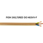 Round cable H03VV-F 3x0,75mm2 gold