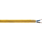 Cable eléctrico plano cubierto con tela amarilla H03VVH2-F 2x0,75mm² (Bobina 200m)