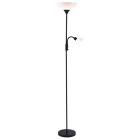 Floor Lamp TORINO with reading arm 1xE27 + 1xE14 H.179xD.25cm black