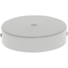 Ceiling rose D.10xH.2,5cm 1 hole 10mm, in metal white