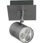 Wall Lamp XAVIER 1x3W LED L.10xW.10xH.12cm Satin Nickel/Chrome
