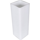 White tulip OPALINO square shape and made of glass W.10,5xL.10,5xH.30cm