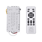 Remote control and controller for fans with DC motor and regulation of light intensity