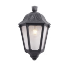 Aplique IESSE 1xE27 IP55 L.22xAn.13xAl.35cm resina negra