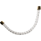 Glass twisted tubular arm transparent with golden tips