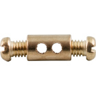 Cord grip Alt.1xD.0,6cm 2 holes of 2mm, in raw brass