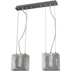 Ceiling Lamp SÍLVIA 2xG9 L.44xW.9,5xH.Reg.cm Transparent/Satin Nickel