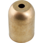 Cup for lamp holder  E27 H.6,2xD.4,2cm, in raw brass