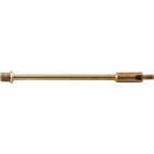 Pipe rotated 90 degrees Alt.15xD.1cm M10+M8, in raw brass