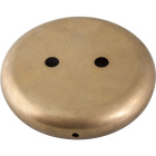 Stamped base for apply H.2,3xD.12cm 2 central holes + 3 sided holes, in raw brass