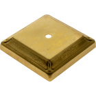 Stamped base for table lamp C.12xL.12xAlt.2,2cm with 1 central hole, in brass