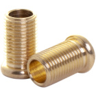 Threaded tube M10x1 with ending of D.1,2cm lenght. 1,8cm, furo D. int. 7mm, in raw brass