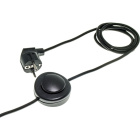 Cord-set with 4, 0m black cable 3x0, 75mm² with black Schuko 2P+T plug and footer switch