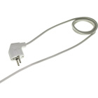Cord-set with 2, 0m white cable 3x0, 75mm² with white Schuko 2P+T plug