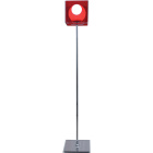 Floor Lamp RITA 1xE27 L.25xW.25xH.170cm Acrylic Red/Chrome