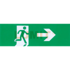 Self-adhesive sign with safety pictogram arrow/ right 65*200mm