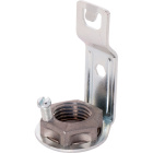Snap-in bracket 1-piece E14 candle lampholder white zinc-plated metal H.65 mm