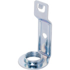 Snap-in bracket 1-piece E14 candle lampholder white zinc-plated metal H.70 mm