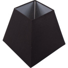 Lampshade IRLANDES square prism small with fitting E27 L.17xW.17xH.14cm Black