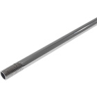 Rigid tube with threaded ends L.31xD.1cm, in chromed iron