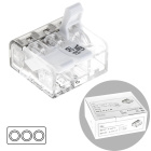 Transparent compact connector for cable 3 poles 0,2-4mm2 450V 32A (box 50pcs)