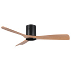 Ceiling fan DC SIROCO OFF black/beech wood, 3 blades, H.18xD.130cm