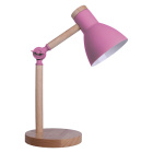Table Lamp TEACHER 1xE27 H.47xD.15cm matte Pink/Wood