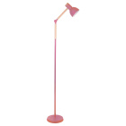 Floor Lamp TEACHER 1xE27 H.150xD.22cm matte Pink/Wood