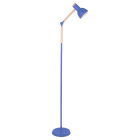 Floor Lamp TEACHER 1xE27 H.150xD.22cm matte Blue/Wood