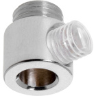 Ring cord grip with with 5mm long male threaded fixing M10x1, in chrome brass