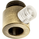 Ring cord grip with with 5mm long male threaded fixing M10x1, in antique brass
