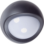 Wall Lamp EUFRATES IP44 1xE27 W.12xD.19cm Aluminum + Polycarbonate Black
