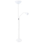 Candeeiro de pé MILANO com braço de leitura 1xE27+1xE14 Alt.178xD.30cm branco