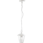 Suspensão TERVA IP44 1xE27 Alt.Reg.xD.18cm Branco