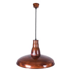 Suspensão COPPER 1xE27 Alt.Reg.xD.48,5cm em cobre com acabamento liso rústico