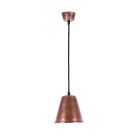 Suspensão COPPER 1xE27 Alt.Reg.xD.15,5cm em cobre com acabamento martelado brilhante