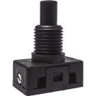 Interruptor de botão preto, Alt.30, 5mm sem chapéu, em resina termoplástica