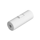 White rewireable cylindrical single pole rocker switch