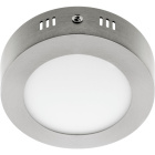 Plafond ESCUDO redondo 1x6W LED 336lm 3000K 120° Alt.3,5xD.12cm Níquel