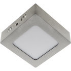 Plafond PESETA quadrado 1x6W LED 336lm 6000K 120° C.12xL.12xAlt.3,5cm Níquel