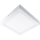 Plafond PESETA quadrado 1x18W LED 1260lm 3000K 120° C.22xL.22xAlt.3,5cm Branco