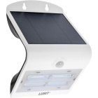 Aplique solar SOLARIS IP65 3,2W 400lm LED 6000K+LED traseiro 4000K C.14xL.11xAlt.21cm Branco