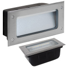 Aplique de encastrar MURDOCH IP65 1x5W LED 300lm 4000K 90° C.19xL.7,5xAlt.9cm Inox+Plástico Inox