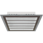 Plafond DRESDEN Quadrado24W LED 4000K Castanho/Cromado