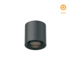 Plafond para calha magnética PIQUET (2 condutores) 6W LED 400lm 3000K 24° Alt.7,5xD.7,5cm preto