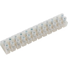 Ligador branco de plástico 12 polos 1,5mm2 9,62x1,7x1,45cm