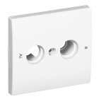 Cover plate APOLO5000 for R-TV socket multibrand 2 outputs in white