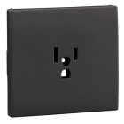 Safety Cover Plate for Earth Socket (USA NEMA Type), matte black