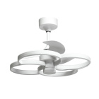 Ventoinha de tecto TREBOL branco, 3 palas, 125W+125W LED 3000|4000|6000K A.45xD.60cm